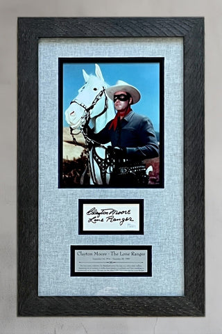 Clayton Moore-The Lone Ranger signed cut