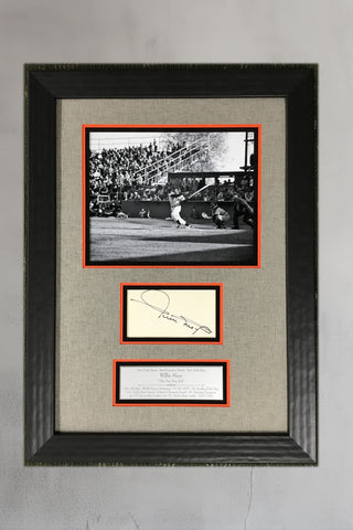 Willie Mays signed cut