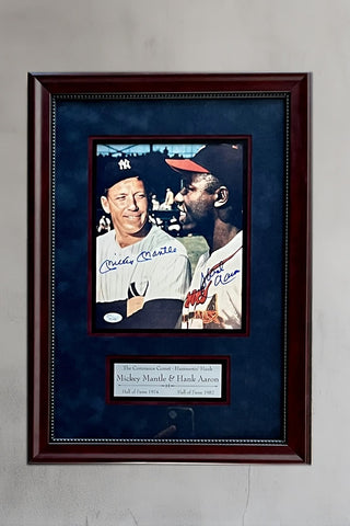 Hank Aaron/Mickey Mantle signed photo