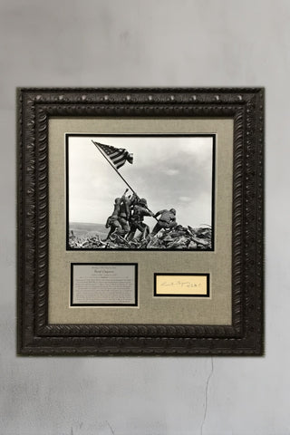 Rene Gagnon-Iwo Jima Flag Raiser signed cut