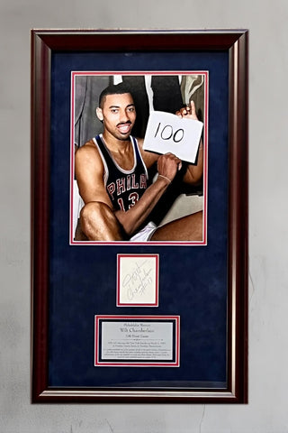 Wilt Chamberlain signed cut