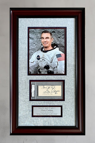 Gene Cernan-Apollo 17 signed cut