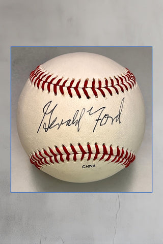 President Gerald Ford signed baseball