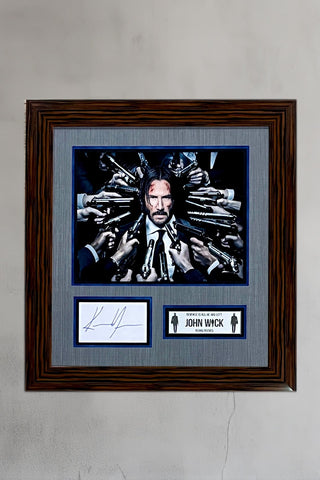 Keanu Reeves-John Wick signed cut