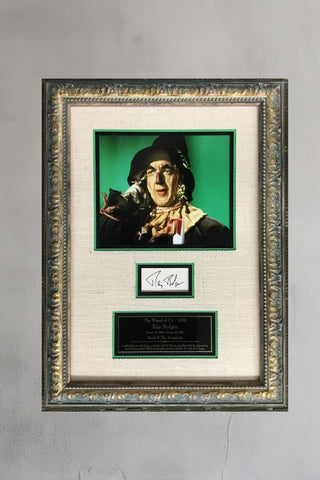 Ray Bolger signed cut