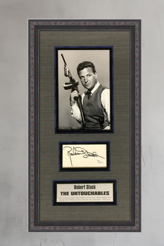 Robert Stack-The Untouchables signed cut