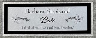 Barbara Streisand signed cut