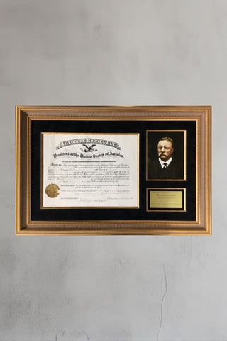 President Theodore Roosevelt Signed Appointment Document