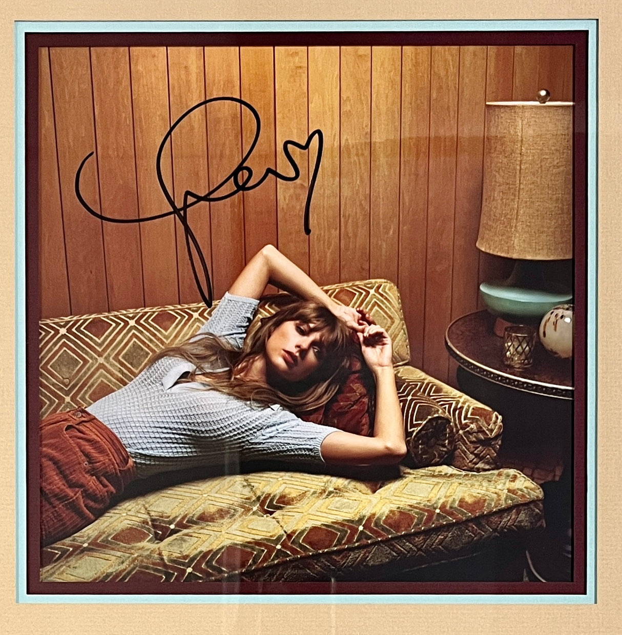 Taylor Swift signed "Midnights" album Blue Vinyl