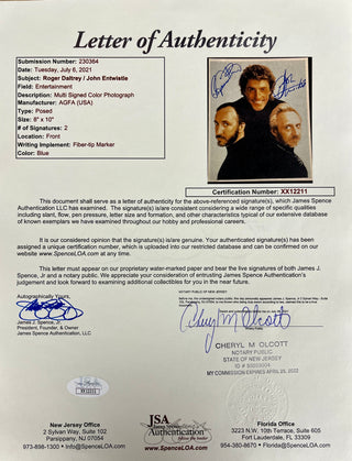 The Who signed photo & cut