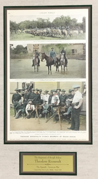 Theodore Roosevelt Original 1898 Leslie's Weekly Rough Riders