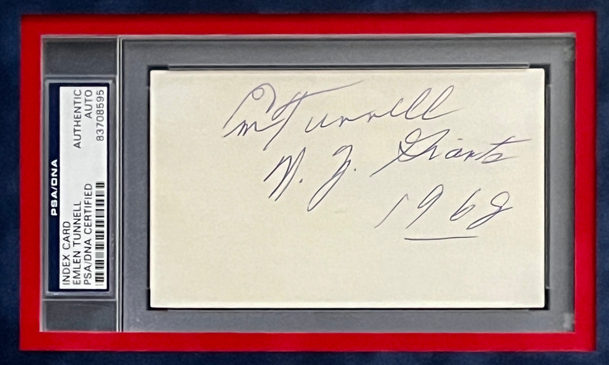 Emlen Tunnell signed cut