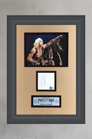 Vince Neil Motley Crue Signed Cut