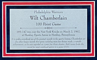 Wilt Chamberlain signed cut