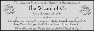 Wizard of OZ Signed by 4 Munchkins