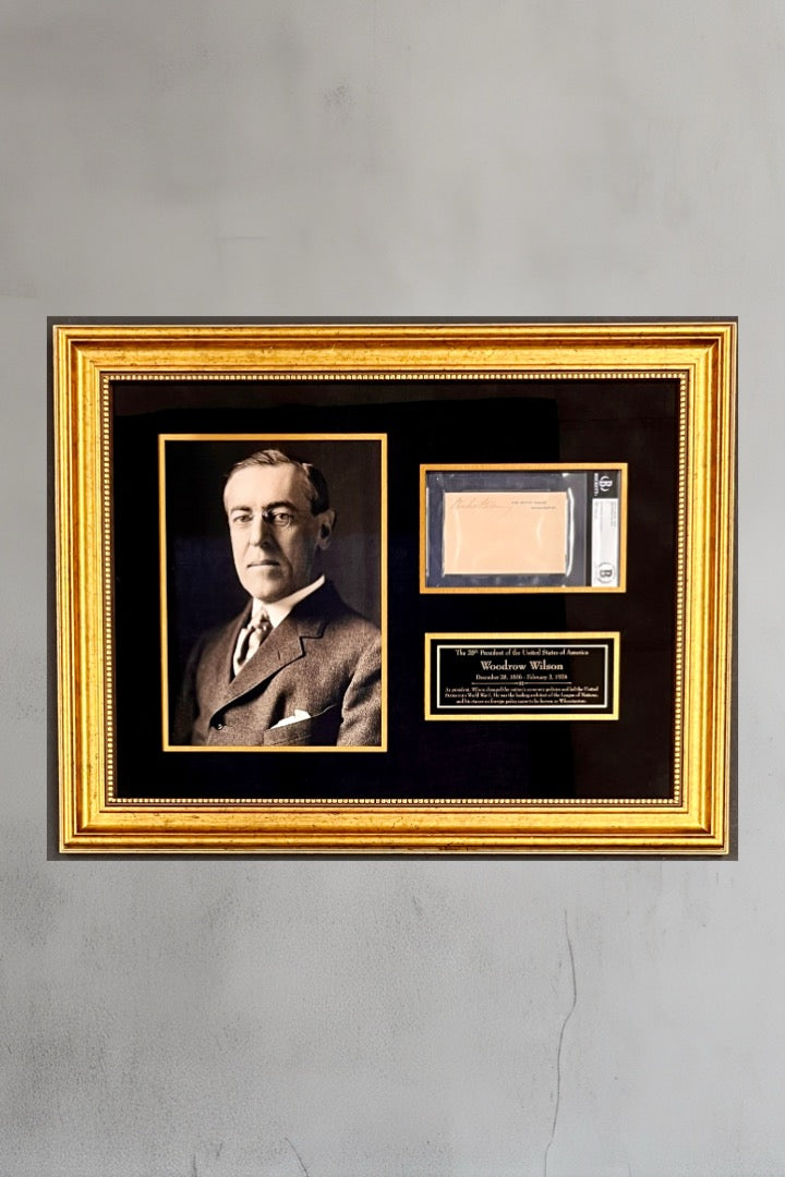 Woodrow Wilson signed White House Card