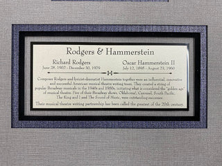 Rodgers & Hammerstein Signed Letter & Cut