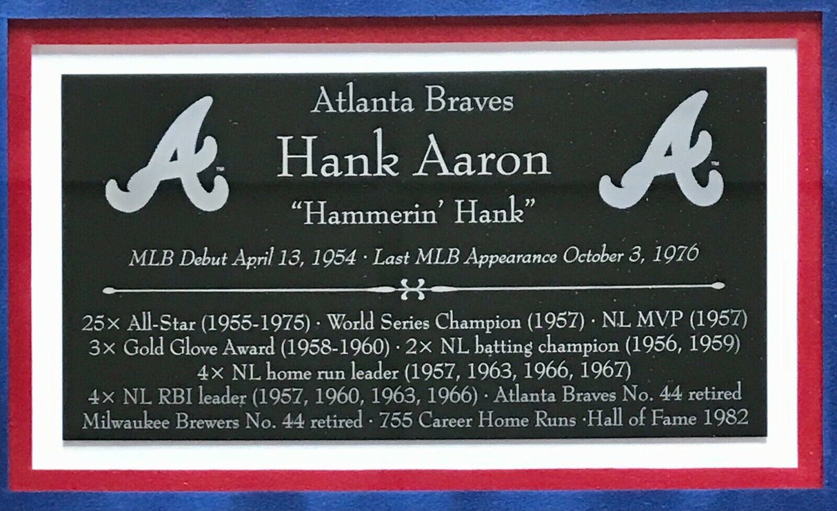 Hank Aaron signed