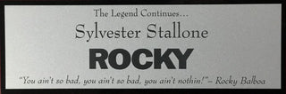 Sylvester Stallone Rocky Signed Cut