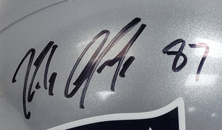 Tom Brady/Rob Gronkowski-Patriots signed full size helmet-Beckett/TriStar