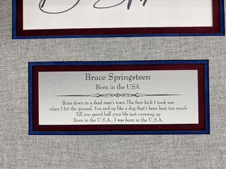 BRUCE SPRINGSTEEN SIGNED CUT