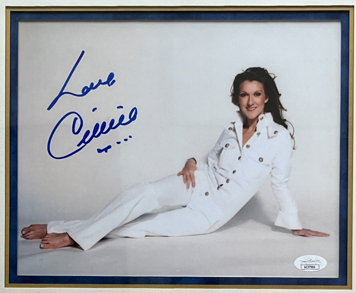Celine Dion signed photo
