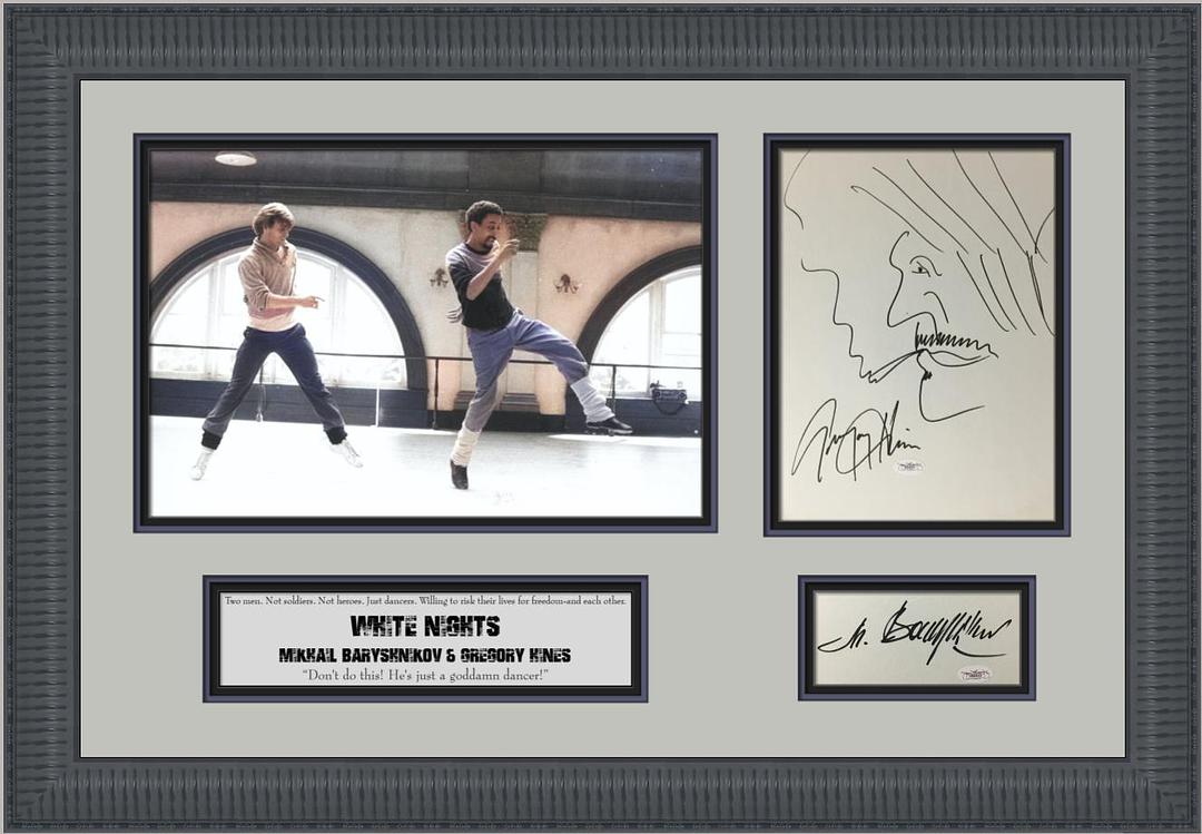 Mikhail Baryshnikov & Gregory Hines Signed Self-Portrait Art
