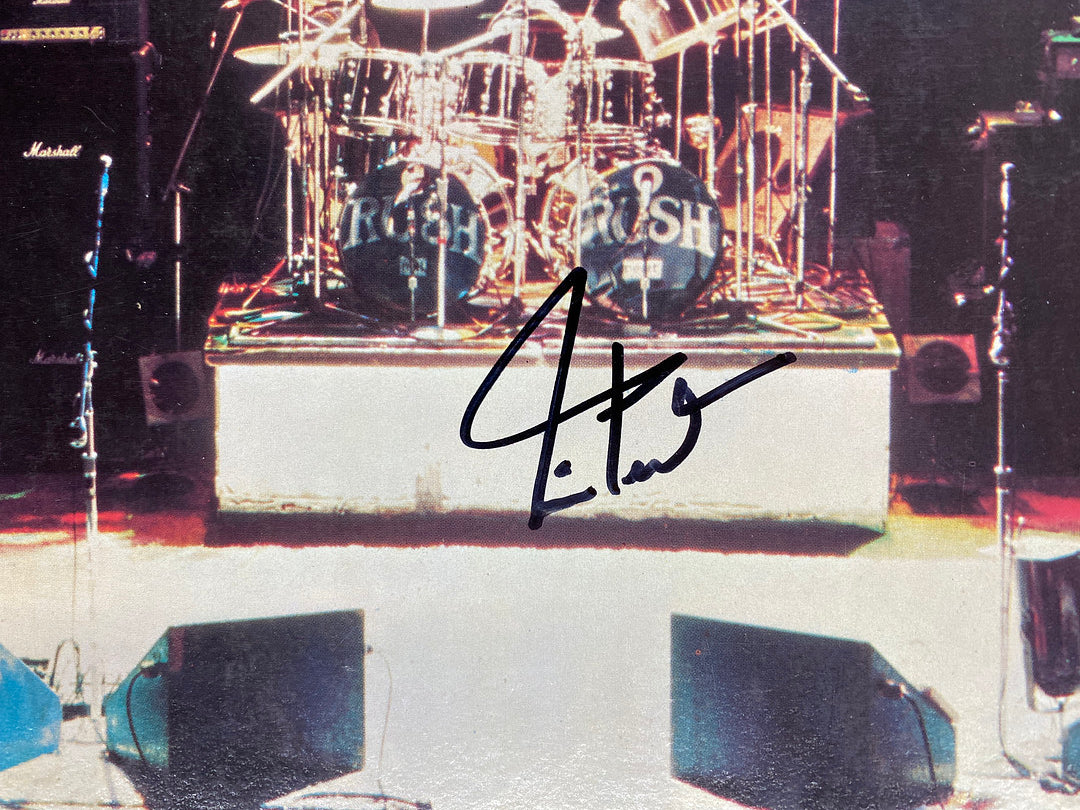 Neil Peart Drummer Signed RUSH Record All The Worlds a Stage