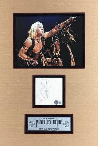 Vince Neil Motley Crue Signed Cut