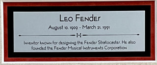 Leo Fender-Guitar Pioneer signed check