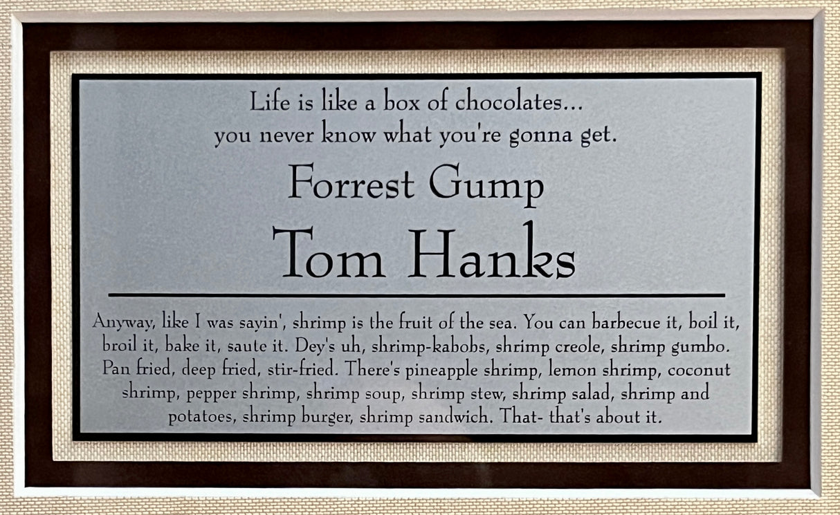 Tom Hanks-Forrest Gump signed cut