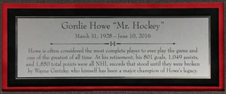 Gordie Howe signed cut