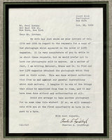 Charles A. Lindberg-Aviator signed letter