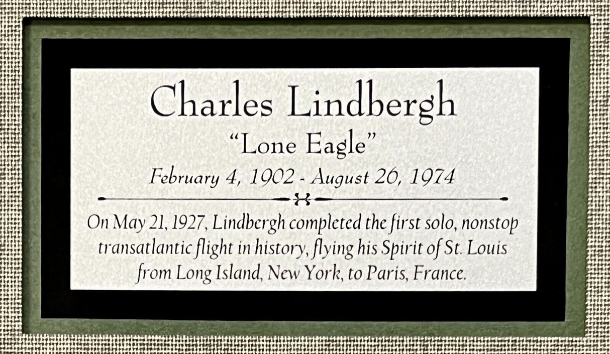 Charles A. Lindberg-Aviator signed letter