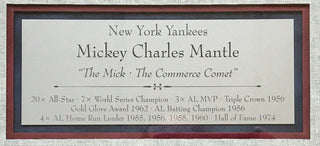 Mickey Mantle signed 16x20 photo