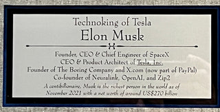 Elon Musk-Space X/Twitter signed photo