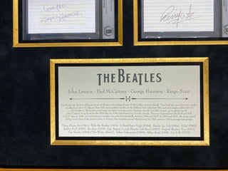 The Beatles Group Signed Slabbed Signature Cards