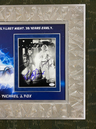 Michael J Fox & Christopher Lloyd Signed BACK TO THE FUTURE Display