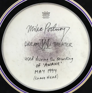 Mike Portnoy Signed Used Drum Head Dream Theater Awake Album