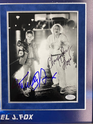 Michael J Fox & Christopher Lloyd Signed BACK TO THE FUTURE Display