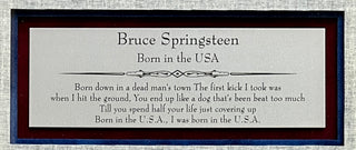 Bruce Springsteen signed cut