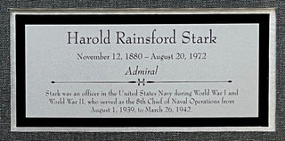 WWII Admiral Harold Stark signed letter