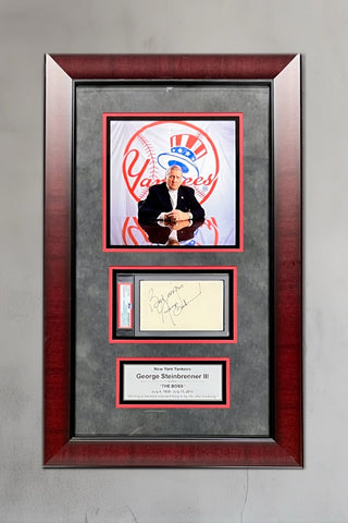 George Steinbrenner "The Boss" signed cut